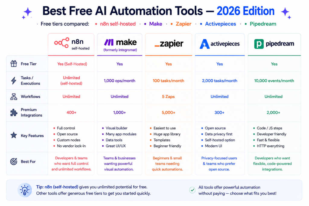 Best Free AI Automation Tools