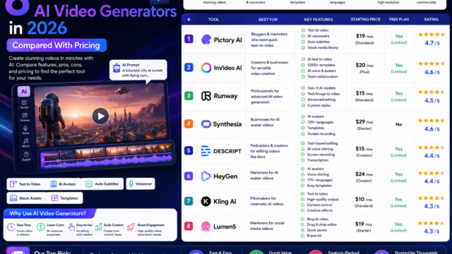 8 Best AI Video Generators in 2026 (Compared With Pricing)