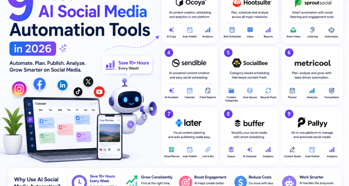 9 Best AI Social Media Automation Tools in 2026 (Compared)